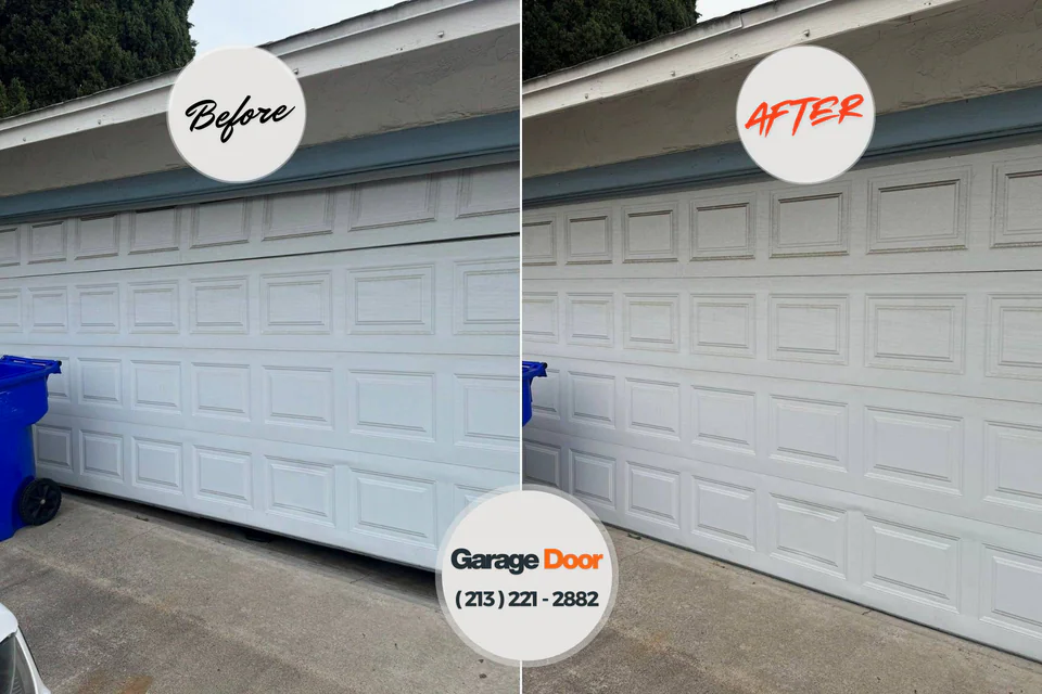 Before and after: garage door repair Absecon Highlands, NJ